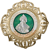 Орден Екатерины Великой II степени, №299. Его удостоились лишь В.Терешкова, М.Тэтчер, В.Матвиенко, О. Нигунова и пятая К.Оразбекова